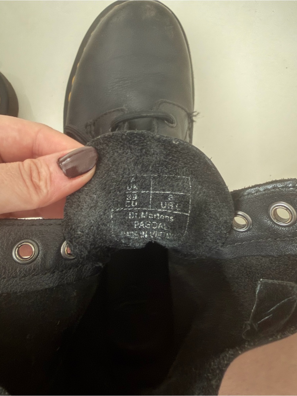 Black Leather Lace-Up Women's Combat Boots - Picture 9 of 9
